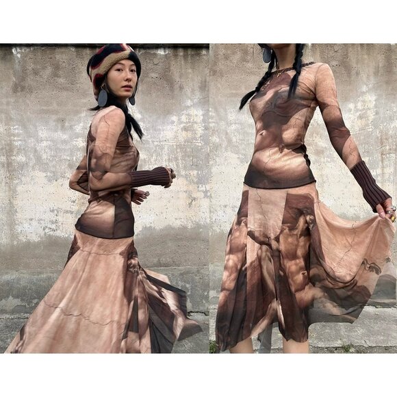 Jean Paul Gaultier La Musee capsule collection The creation of adam dress - Picture 6 of 11